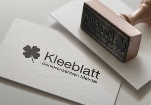 Logo Kleeblatt - Seniorenzentren Maintal - Variation als Stempel
