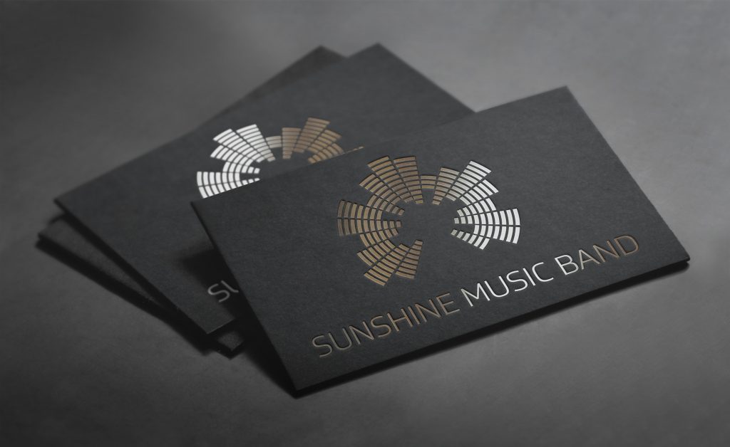Logo Sunshine Music Band - Ansicht auf dunklem Hintergrund