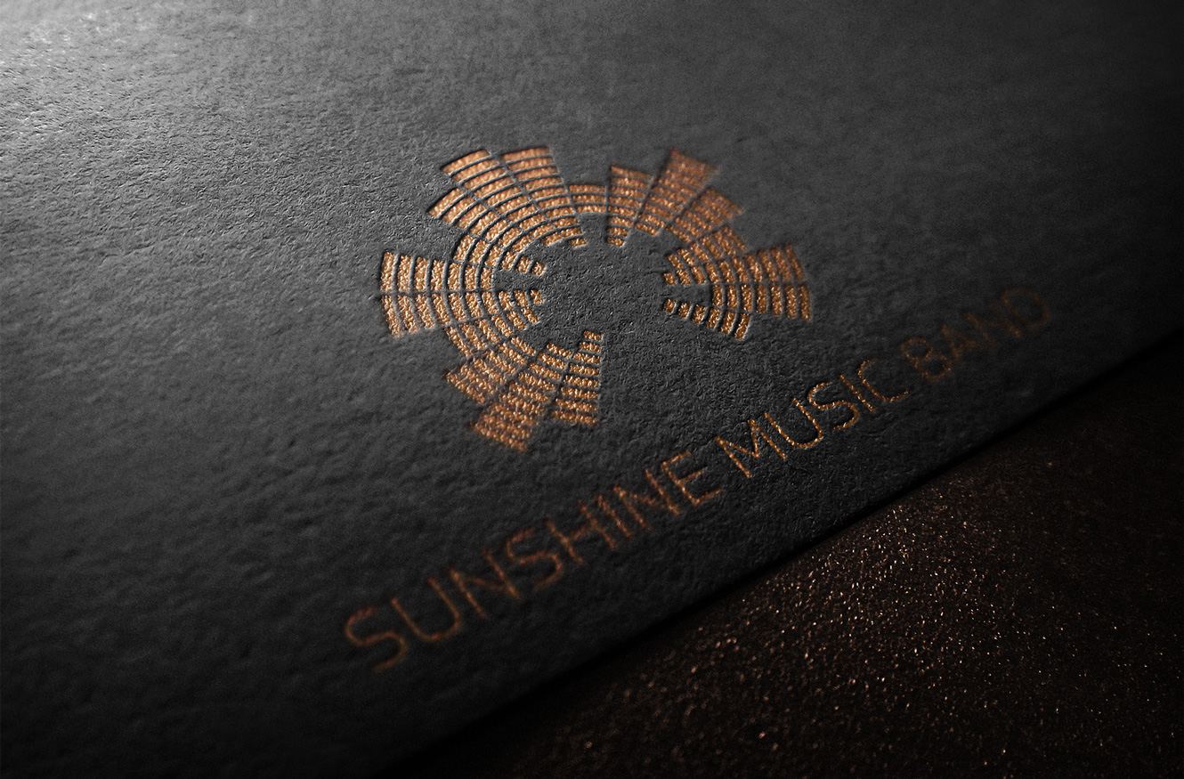 Logo Sunshine Musik Band - kupferfarben