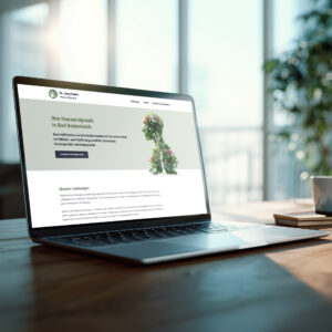 MacBook Ansicht Website Hausarztpraxis Dr. Feiler